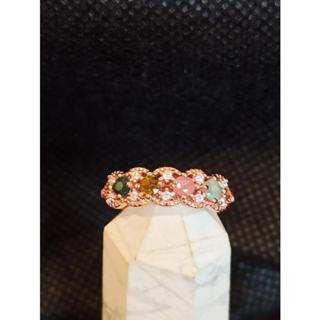 💎 爆富爆美 碧璽 排戒 通透 藍碧 玫瑰金 925銀 活圍 糖果 彩虹碧璽 戒指