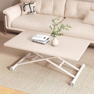 【居家生活Easy Buy】氣壓式無段升降摺疊收納桌 免組裝 90x60cm 餐桌 茶几桌 升降桌 工作桌 吧檯桌