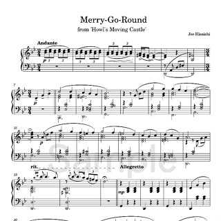 【久石讓】Merry-Go-Round 人生的旋轉木馬 霍爾的移動城堡 宮崎駿鋼琴譜