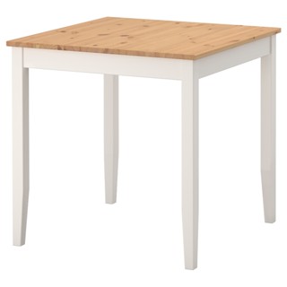 絕版品/北歐風格IKEA宜家LERHAMN實木餐桌工作桌/實心松木/74x74/淺仿古染色/二手八成新/特$1880