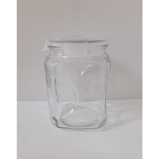 二手 Glasslock 大容量密封玻璃罐 卡扣蓋雜糧乾貨儲存罐 2000ml [狀況良好]