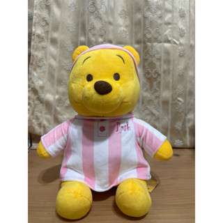 《限量正品》巨大35cm小熊維尼娃娃 限定睡衣款 粉色