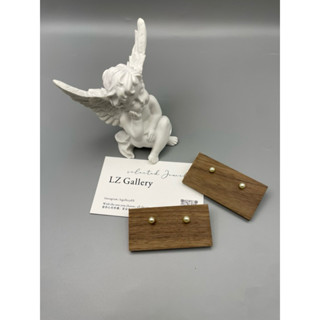 「LZGallery」4.5-5mm日本海水akoya羽皇金鑽石光正圓珍珠耳環