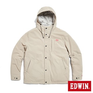 EDWIN 男款 夾克式羽絨外套(灰卡其)