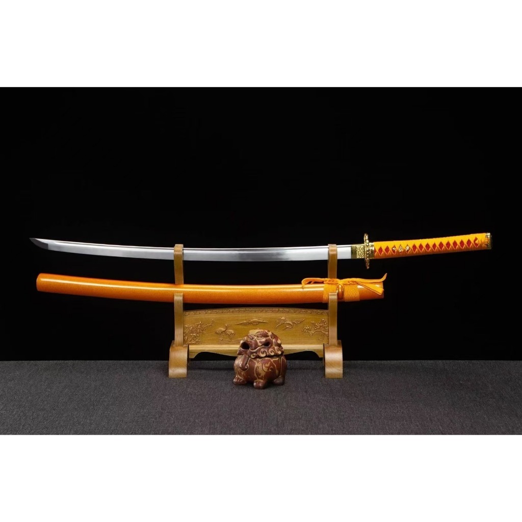 【千羽】龍泉刀劍 虎徹武士刀 高錳鋼一體鍛打太刀 Katana 打刀 日本刀 寶刀 日式指挥刀 收藏擺件 未開刃