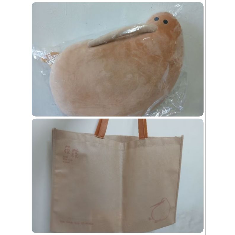 發發牧場 奇異鳥 抱枕 靠枕 靠墊 娃娃 玩偶 不織布 購物袋