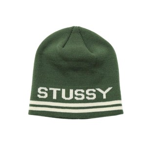 正品 STUSSY JAQUARD STRIPE SKULLCAP BEANIE 毛帽 男女 情侶 毛線帽 許光漢 IU