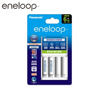 Panasonic eneloop 充電組-BQ-CC17智控4槽充電器+2顆4號充電電池 |品牌旗艦