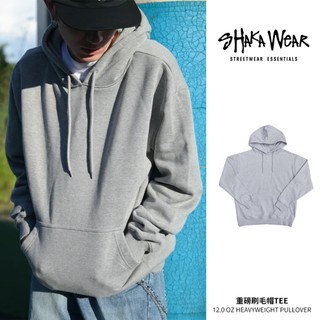 【ZIPPER】Shaka Wear Heavyweight Fleece Pullover 重磅刷毛帽T 灰白