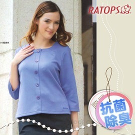 【瑞多仕-RATOPS】零碼22折》女 竹碳方領七分袖休閒衫.排汗衣.上衣_DB5313 藍紫色