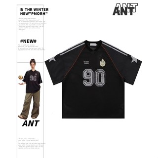 【ANT】美式街頭寬鬆休閒短袖t恤女 短袖上衣 oversize t恤 韓系穿搭 運動上衣 夏天女裝 顯瘦上衣 寬鬆上衣