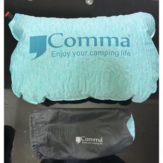 【二手近全新】 Comma 逗點 TPU自動充氣 枕頭 露營枕 充氣枕 逗點枕 旅用枕 戶外枕 輕便枕 顏色 青色