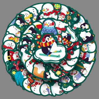 🔥歡樂🔥聖誕 雪人 2 聖誕節 企鵝 玩雪 防水貼紙 車貼 可貼行李箱、筆電、滑板、汽機車、安全帽保溫瓶 禮物 贈品