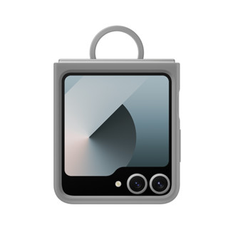 SAMSUNG Galaxy Z Flip6 原廠矽膠薄型保護殼 - 附指環扣 (EF-PF741) 灰色現貨 全新品