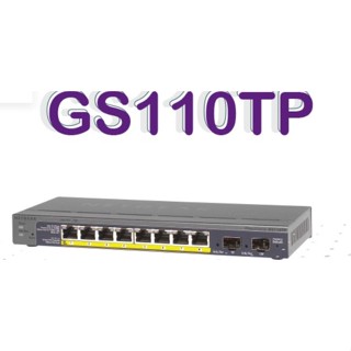 Netgear GS110TP 10埠 Giga智慧網管型PoE交換器(55w)