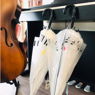 【老羊樂器店】開發票 創意音樂雨傘 音符 鋼琴 鍵盤 五線譜 半透明磨砂 雨傘 晴雨傘 雨具 長柄傘 氣質 兩用傘