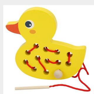 現貨〔兒童玩具】小黃鴨 鯨魚穿線遊戲板 ♥ 蒙式教具 教具 幼兒玩具 蒙特梭利 早教教具 穿線 穿繩 早教玩具 啟蒙玩具