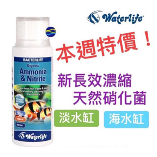微笑的魚水族☆英國Waterlife【BacterLife 新長效濃縮天然硝化菌 】淡海水 長效天然活菌