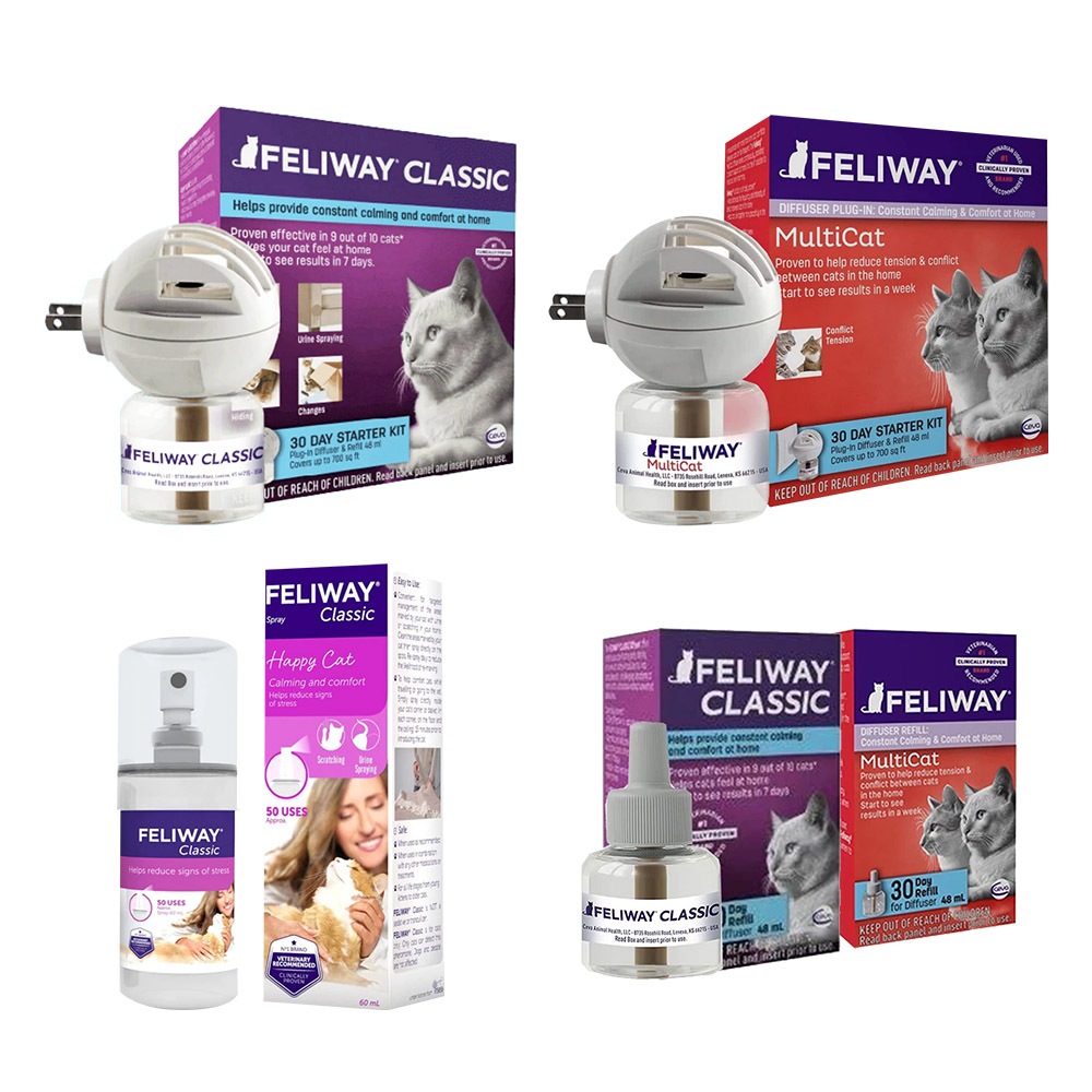 動物醫院｜24H出貨法國 FELIWAY 費利威/多貓版 插電組 補充劑 (48ml) 噴劑60ml / 費洛蒙 費洛貓