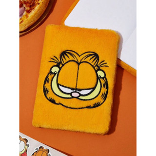 現貨GARFIELD 加菲貓 1 件刺繡毛絨橘色筆記本