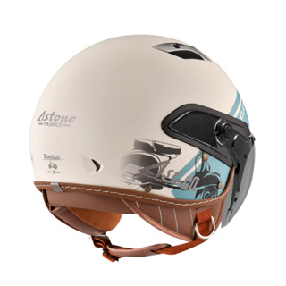 Astone CJ300 安全帽 CJ300 AR12 消光冷灰藍 內藏墨鏡 全可拆洗 W鏡片 飛行帽 半罩