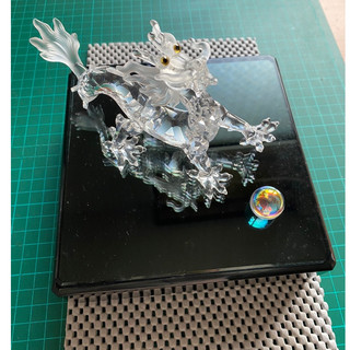 二手 Swarovski 施華洛世奇 龍吐珠 水晶 擺設
