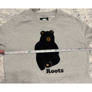 ROOTS- 森林動物刷毛圓領上衣-綠（剩下灰色）