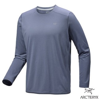 【ARCTERYX 始祖鳥】男 輕量防曬透氣 圓領長袖排汗衣 Cormac 長袖T恤/雲層雜藍 X000009719