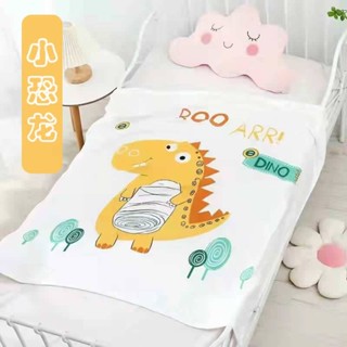 現貨《竹纖維童被】兒童浴巾 包裹巾 110*110cm ♥ 被子 可愛卡通印花童被 ♥ 空調毯 雙層竹纖維童 棉被 毯子