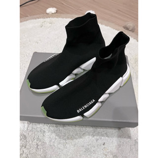 BALENCIAGA 巴黎世家 654045 黑黃底 中筒 襪套鞋 #38 黑色 運動 襪筒鞋 襪套鞋 球鞋 精品休閒鞋