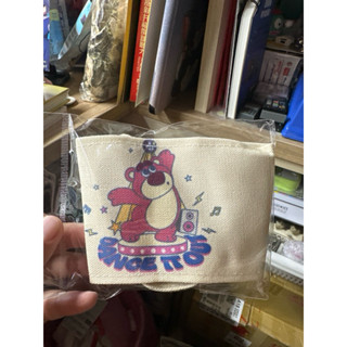正版授權 （全新）迪士尼帆布飲料提袋 迪士尼飲料杯套 帆布飲料杯套 熊抱哥
