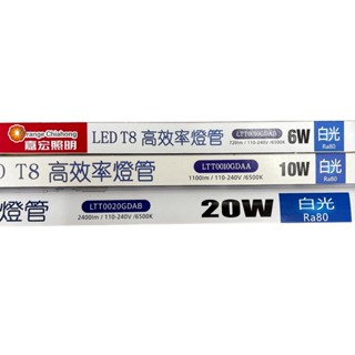 嘉宏 LED T8 燈管(一箱25支)★全尺寸→1尺6W、2尺10W、4尺20W★限定色溫→白光