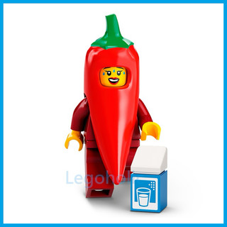 LEGO 樂高 人偶包 22代 71032 辣椒人 全新品 有底版 有說明書 無外袋 , 牛奶 辣椒裝