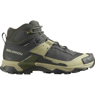 【Salomon】X ULTRA 5 GTX 男款 中筒登山鞋 泥炭黑/灰綠/夜藍