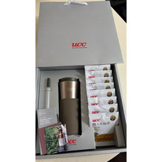 《全新》HYDY兩用隨行保溫杯古銅金450ml-咖啡禮盒組 附提袋-交換禮物首選