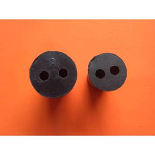 雙孔橡膠塞上徑20mm~50mm 橡皮塞 橡膠塞 矽膠塞 玻璃燒瓶塞 試管塞 塞子 軟木塞 矽塞 雙孔塞