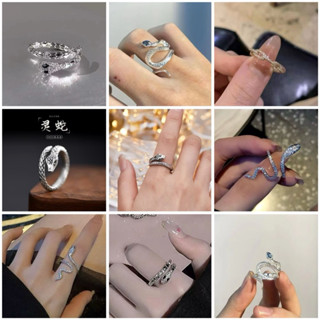 ［Hi rosé!] 現貨、蛇年 多款靈蛇開口戒指 本命年 創意小眾設計感ins冷淡風辣妹指環 鑽戒 婚戒 結婚 訂婚