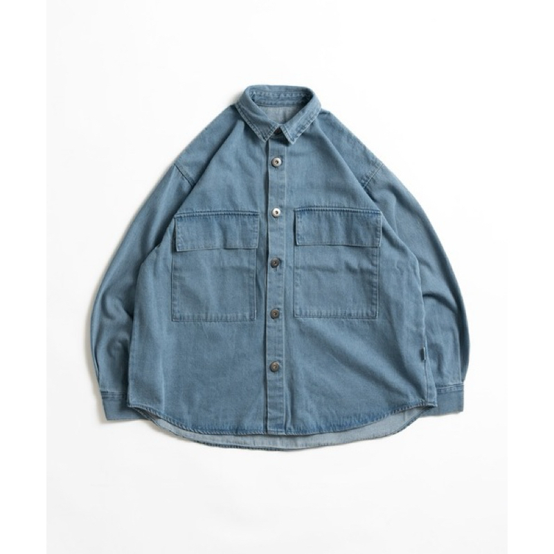 【WETTEMPT】Big Pocket Denim Shirt 大口袋牛仔襯衫 外套 單寧 sax blue 淺藍M