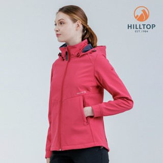 【Hilltop山頂鳥】SOFT SHELL防風透氣保暖彈性外套 (軟殼衣) 女款 桃紅｜PH22XF16ECH0