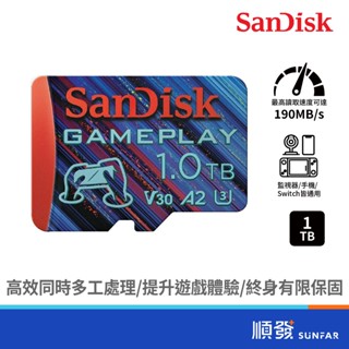 SANDISK SANDISK GamePlay microSD 1TB手機和掌上型遊戲記憶卡(SDSQXAV-1T0