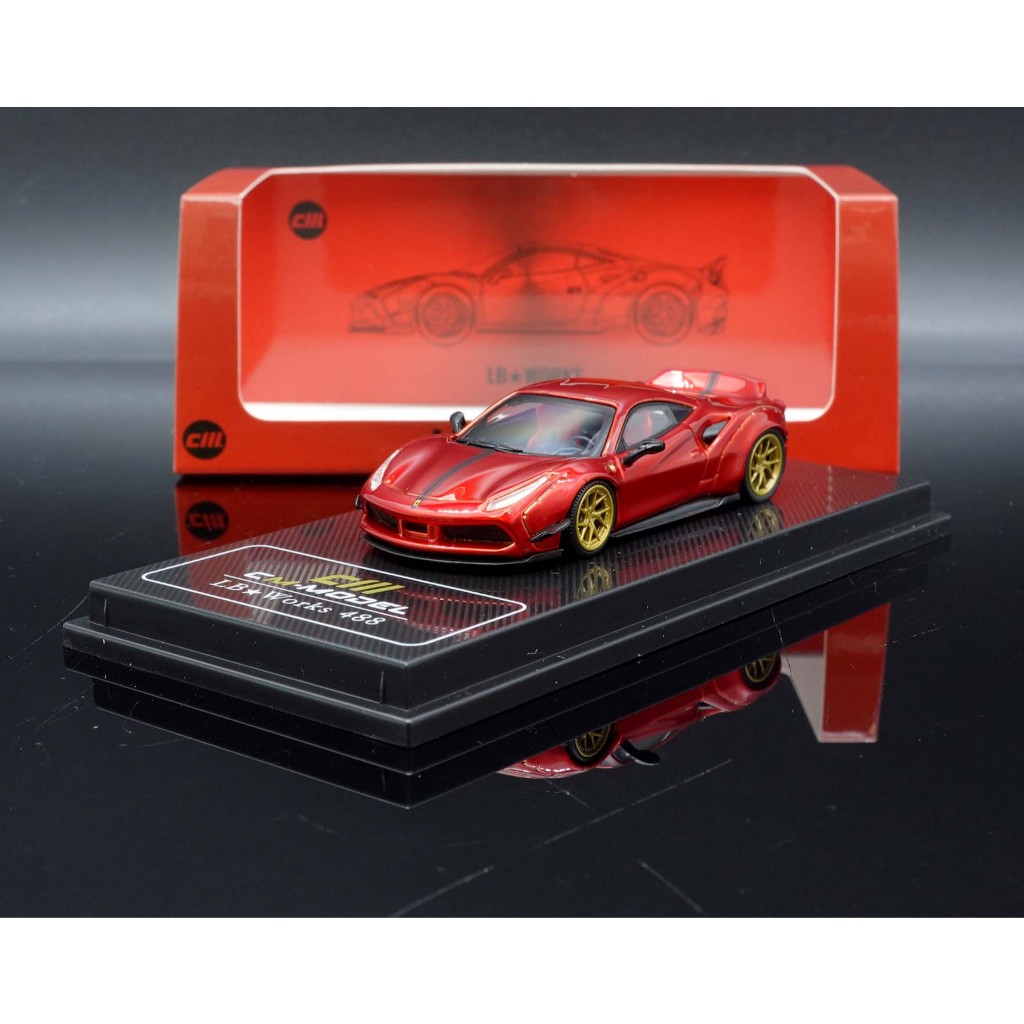 【MASH】現貨特價 CM Model 1/64 LBWK Ferrari 488 GTB Red