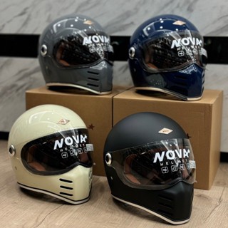 🌟臺南熊安全🌟 NOVA 鎖鏡山車帽 內墨片 山車帽 復古帽 全罩 復古 全罩安全帽