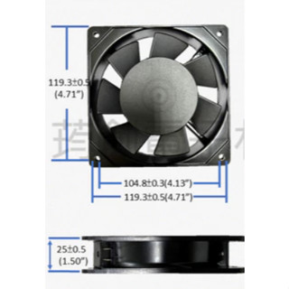 4吋 12cm 12公分 AC 110V 靜音型 0.2A 雙滾珠培林 排風扇 抽風扇 裝潢 水電