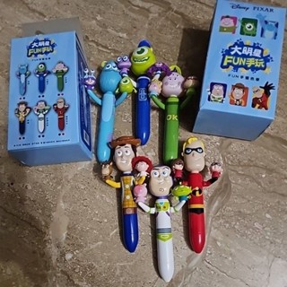 迪士尼 PIXAR 大明星 FUN 手玩 毛怪 大眼仔 史乖寶 胡迪 巴斯光年 超能 雙色筆