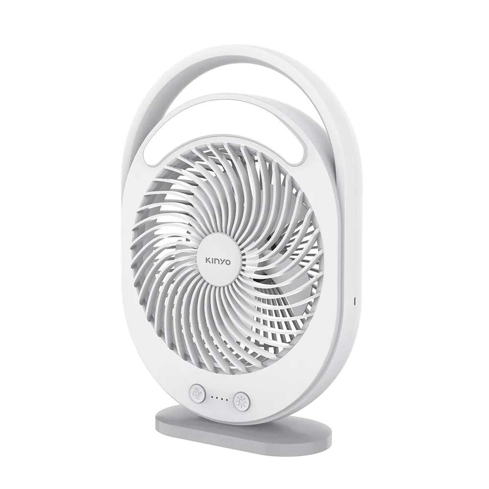 KINYO 6吋三檔風速桌立兩用充電風扇 UF-890