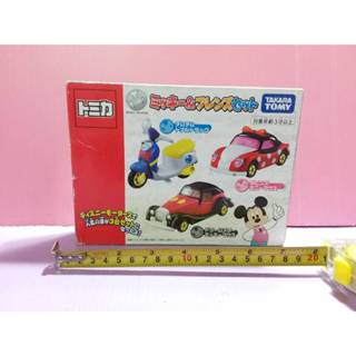 TAKARA TOMY(卜三力) 迪士尼經典小汽車組 三入(米奇 老爺車 米妮 跑車 唐老鴨 摩托車) 多美 合金車
