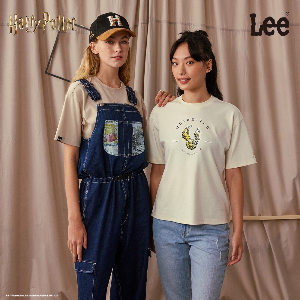 Lee 金探子短T 哈利波特 女 米白 卡其 LB402087