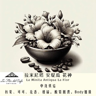 💎黑鑽自家烘焙咖啡💎拉米尼塔 安堤瓜 花神 La Minita Antiqua La Flor 精品咖啡豆 手沖咖啡豆