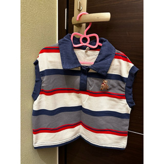 🌟二手童裝👶 韓系平價服飾-紅白藍寬條紋上衣(已售出)