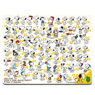 日本連線代購 史努比 滑鼠墊（PEANUTS 75週年黃色系列）